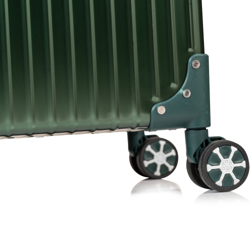 CHAMPS Elite Aluminum 2-Piece Luggage Set-Green