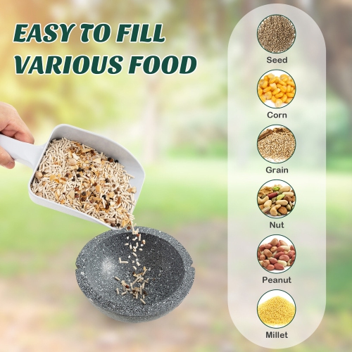 Gymax Metal Bird Feeder Bath for Outdoors Hanging w/ Resin Dome & Water Bowl