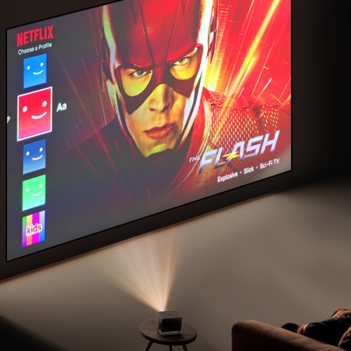 MUBU Everglow 120'' Fixed Frame Projector Screen - Fresnel Grey Crystal, Mid-Long Throw, Ambient Light Rejecting, High Contrast Display