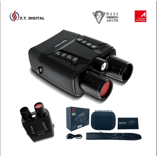 Image 1 de 6.. CZ080 Jumelles HD 4K vision nocturne Zoom numérique 8x étanche Lunette de chasse multifonction vision nocturne