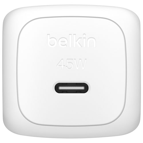 Belkin 45W USB-C Wall Charger with USB-C Cable - White