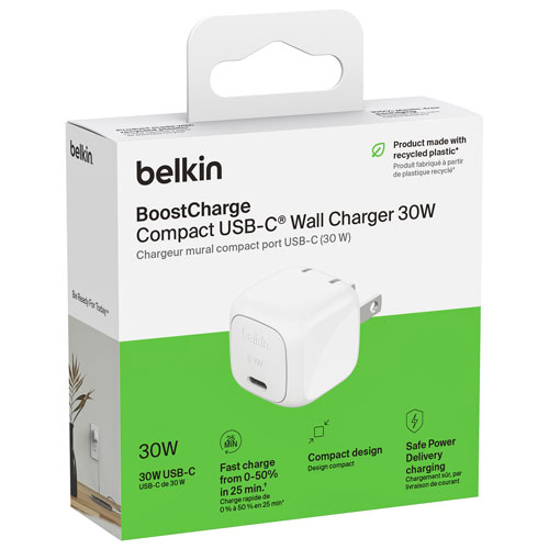 Belkin 30W USB-C Wall Charger - White
