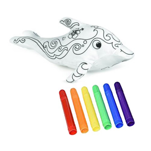 Ganz Coloring Dolphin Plush with Markers