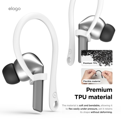 elago Ear Hooks Designed for Samsung Galaxy Buds 3 & Galaxy Buds 3 Pro Earbuds Accessories, Anti-Slip, Ergonomic Design, Comfortable Fit