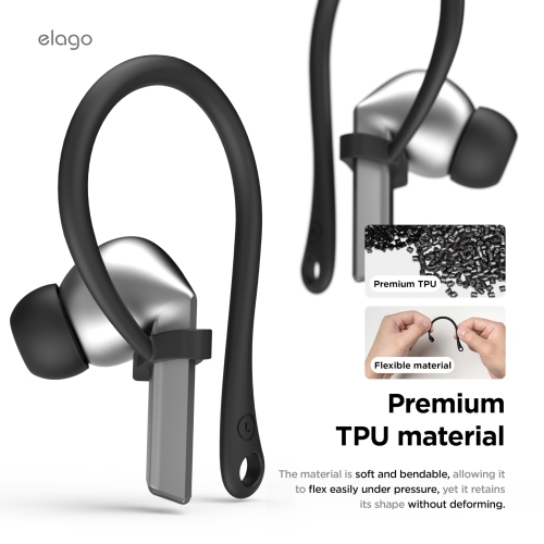 elago Ear Hooks Designed for Samsung Galaxy Buds 3 & Galaxy Buds 3 Pro Earbuds Accessories, Anti-Slip, Ergonomic Design, Comfortable Fit
