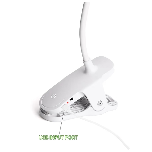 LED Lamp, Cordless Portable Clip-On Light with Touch Control, 3 Lighting Modes, USB-Rechargeable