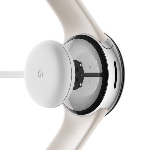 Brand New - Google Pixel Watch 3 41mm Polished Silver Aluminum Case with Porcelain Active Band