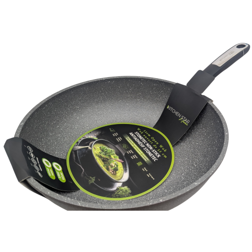 Kitchen Star 32 CM Stonetec Non-Stick Aluminium Wok