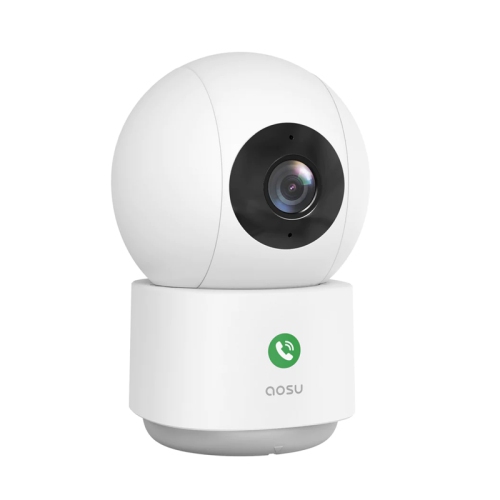 Aosu C2E 4MP Wireless Dual-Band Wi-Fi Smart Indoor Camera with One-Button Call Function, 2-Way Audio and Motion Tracking