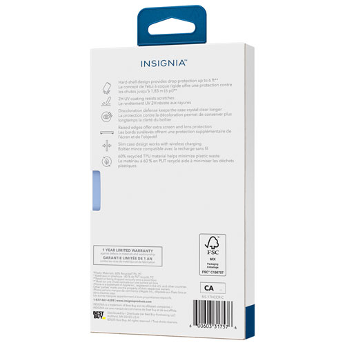 Insignia Fitted Hard Shell Case for iPhone 17 - Clear - Only at Best Buy