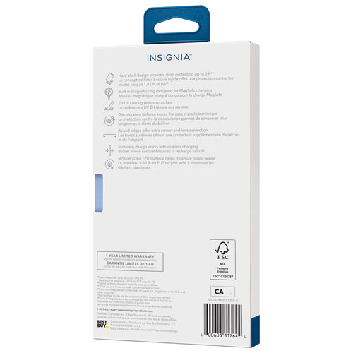 Insignia Fitted Hard Shell Case with MagSafe for iPhone 17 Pro Max - Clear - Only at Best Buy