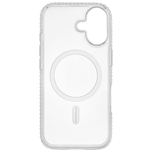 Insignia Fitted Hard Shell Case with MagSafe for iPhone 17 - Clear - Only at Best Buy