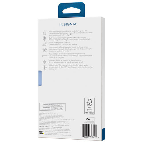 Insignia Fitted Hard Shell Case with MagSafe for iPhone Air - Clear - Only at Best Buy