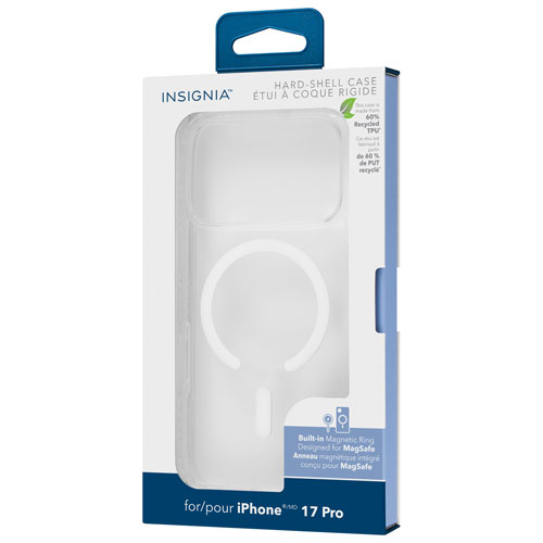 Étui rigide ajusté d'Insignia avec MagSafe pour iPhone 17 Pro - Transparent - Exclusivité de Best Buy