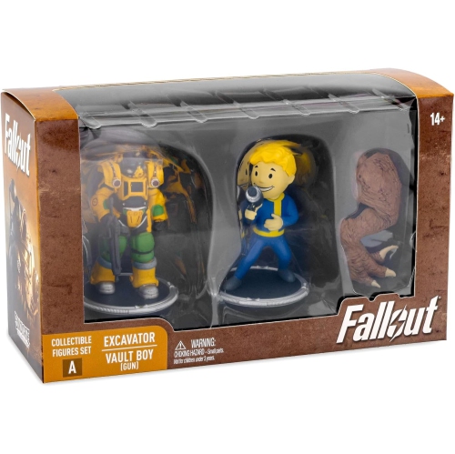 Fallout 3 Inch Mini Figure BAF Deathclaw 2-Pack - Excavator and Vault Boy