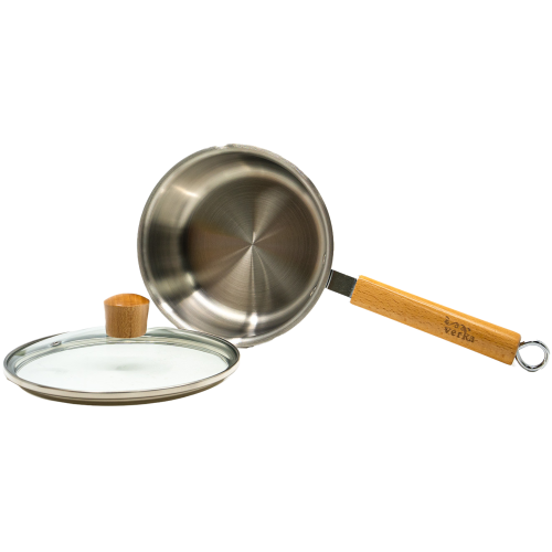Verka 3-Ply Stainless Steel Sauce Pan with Tempered Glass Lid, 16cm
