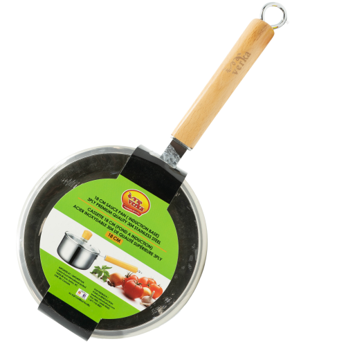 Verka 3-Ply Stainless Steel Sauce Pan without Lid, 18cm