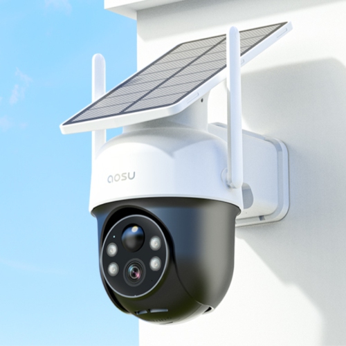 Aosu C9C 4MP Wireless Outdoor PTZ Battery Camera with Solar Panel, Light and Sound Alarm, Human Auto Tracking and 2-Way Audio