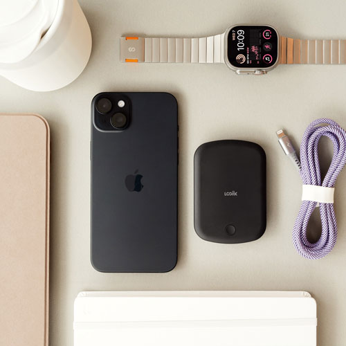 Chargeur portable 5000 mAh Vibrance Piston Power de LOGiiX avec MagSafe - Noir