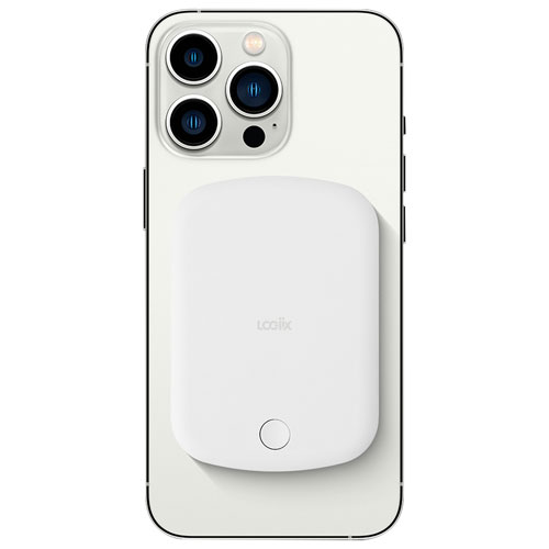 Chargeur portable 5000 mAh Vibrance Piston Power de LOGiiX avec MagSafe - Blanc