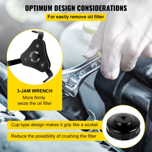 VEVOR 30 Pcs Oil Filter Socket Set, Oil Filter Wrench Set, Sturdy Steel Oil Filter Socket, 3/8 Oil Filter Socket, Low Profile Oil Filter Socket Set