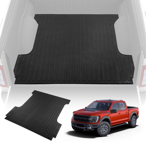 VEVOR  1/4" Thick Truck Bed Mat, Fits for 2015-2023 Ford F150 5.5 Ft Short Bed, 66.5" X 64" Rubber Truck Bed Liner, Car Accessories for All-Weather