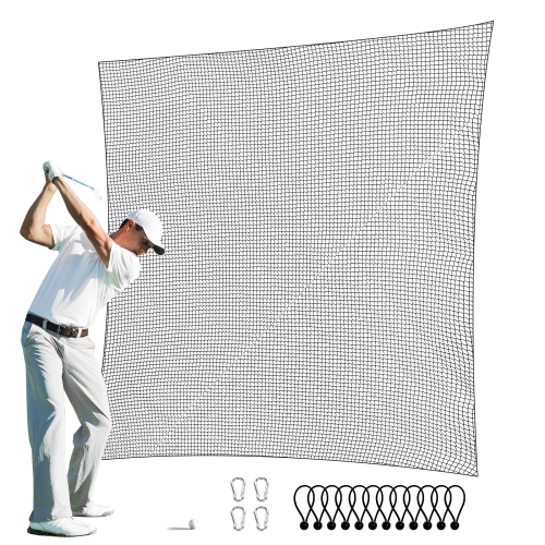 VEVOR  10X15Ft Golf Practice Net, Hitting Net for Golf, Baseball, Hockey, Soccer, Heavy Duty Nylon Diy Ball Net, Sports Netting Barrier for Backyard