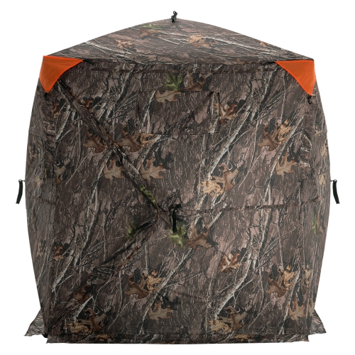 VEVOR 270° Hunting Blind, See Through Ground Blind, 1-2 Person Pop Up Deer Blind for Hunting with Bag, Resilient Hunting Tent, One-Way See-Through