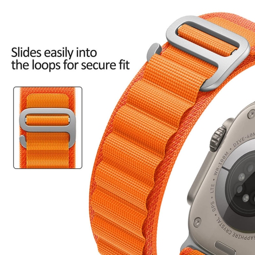 PANDACO Green Nylon Loop Watch Strap for Apple Watch 38mm / 40mm / 41mm / 42mm