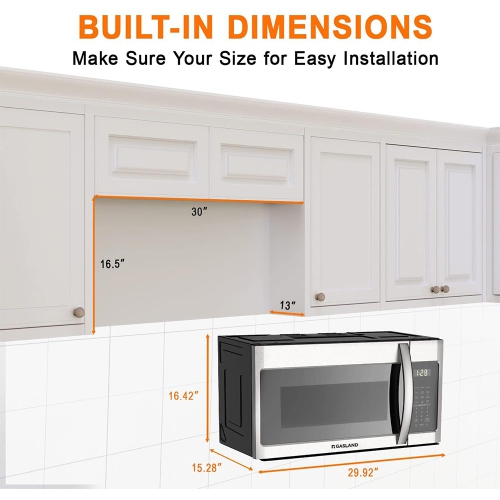 30 in. 1.9 cu. ft. Over-the-Range Microwave Oven 1000W in Stainless Steel