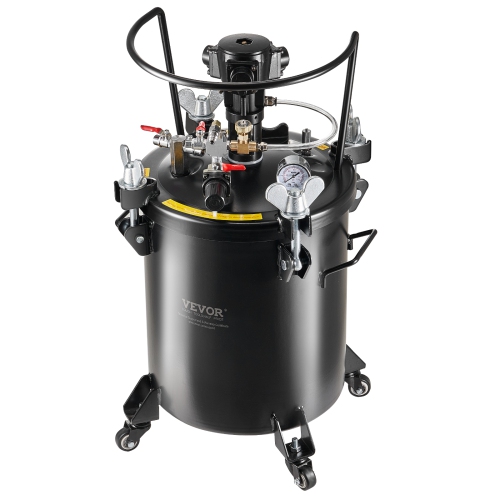 VEVOR 30 L/7.5 gal Spray Paint Pressure Pot, Fully Automatic Stirring Pressure Pot Tank, 70 psi Adjustable Pressure, Pressure Pot Paint Tank with