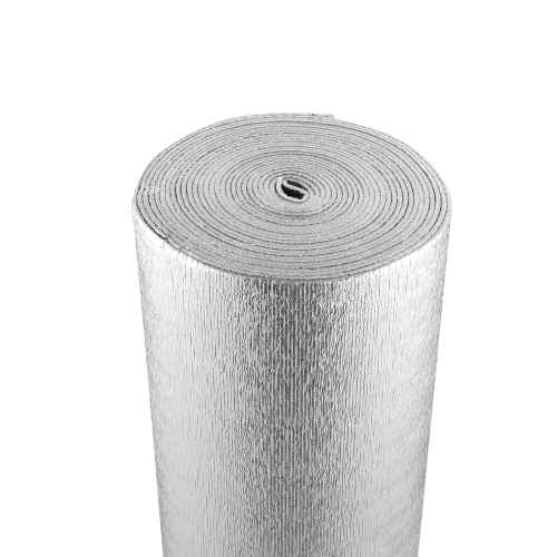 VEVOR  5.5MM 48 In X 50 Ft Double Reflective Insulation Roll, Foam Core Radiant Barrier, Double-Sided Aluminum Foil Epe Foam Heat Reflective Shield