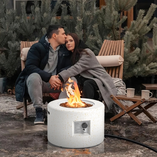 Gymax 40,000 BTU Outdoor Fire Pit Table Set w/ Tank Holder Stainless Steel Burner