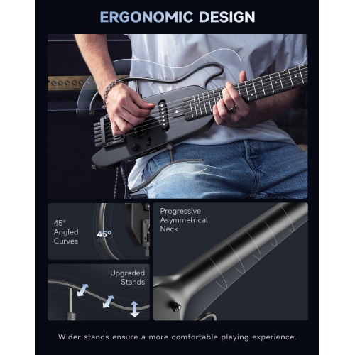 Donner HUSH-X Electric Guitar Kit for Travel