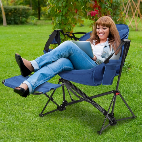 Ainfox Hammock Camping Chair, Camping Chair Rocker, Swinging Chair Withwith Removable Footrest