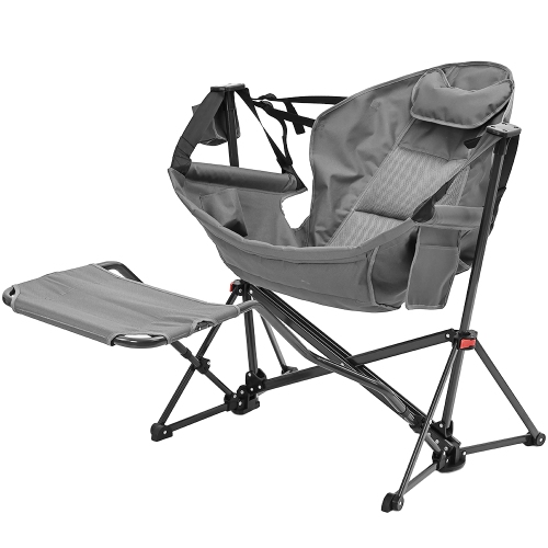 AINFOX  Hammock Camping Chair, Camping Chair Rocker, Swinging Chair Withwith Removable Footrest
