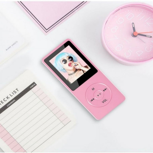 MP3/MP4 player, 1.8-inch HD screen, MP3 music player, FM radio, headphones, portable audio player with recording, picture browsing and e-book