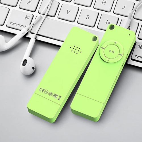 32GB Mini MP3 Music Player – Slim Design, Supports MP3/WMA Formats, TF Card Slot, U Disk Function [green]