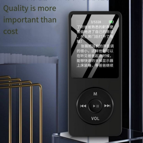 MP3/MP4 player, 1.8-inch HD screen, MP3 music player, FM radio, headphones, portable audio player with recording, picture browsing and e-book