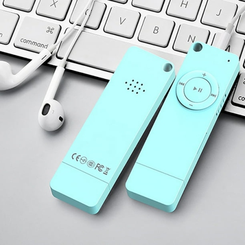 GREEN SCENIC  32GB Mini Mp3 Music Player – Slim Design, Supports Mp3/wma Formats, Tf Card Slot, USB Disk Function [Blue]