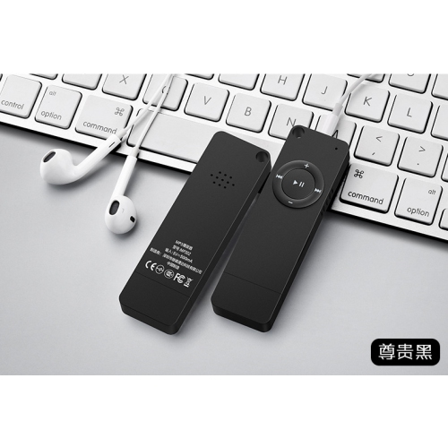 32GB Mini MP3 Music Player – Slim Design, Supports MP3/WMA Formats, TF Card Slot, USB Disk Function [black]