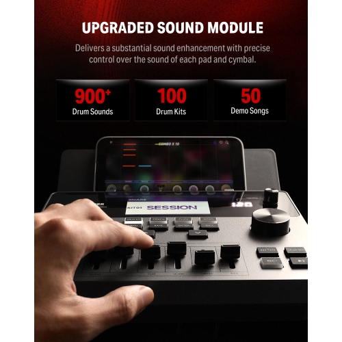 Donner DED-300X 5 Drums 4 Cymbals Electronic Drum Set