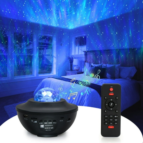 USB Bluetooth music starry sky projection lamp single green laser full of stars water pattern starry sky lamp atmosphere night light