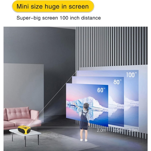 Projecteur LED portatif, mini projecteur HD