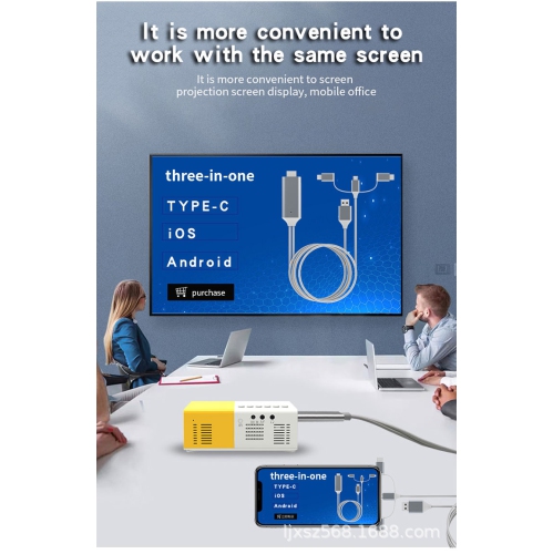 Portable projector with stand, tripod, foldable, children's entertainment, home projector)