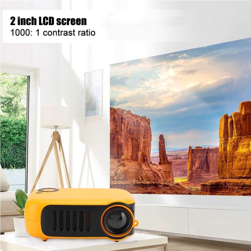 Projecteur portatif, mini projecteur tricolore maison résolution 320 x 240, écran LCD 2 po, projecteur pratique, haute luminosité, réel