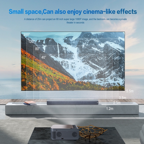 HD Projector 1080P Android 8K Home 3D Projector Ultra HD KTV Hi-Fi Audio