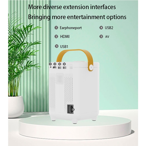 4K Mini Projector for 120 ANSI, 4000 Lumens, 1080p HD Small Home Theater Projector with WiFi and Bluetooth, Portable Android LED Smart Wall Display