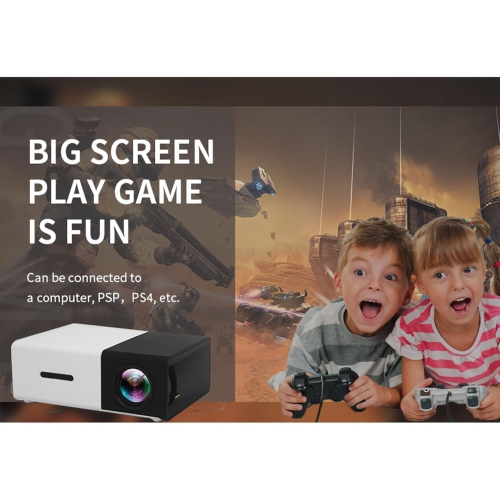 Micro Mini Projector Home LED Portable Small Projector HD 1080p - Black