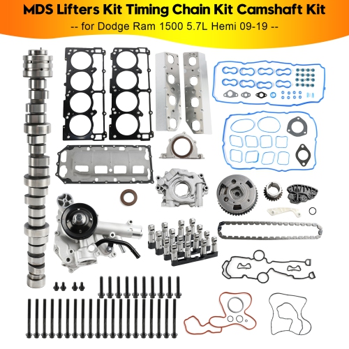 TOPTENG  Mds Lifters Kit Timing Chain Kit Camshaft Kit for Dodge Ram 1500 5.7L Hemi 09-19